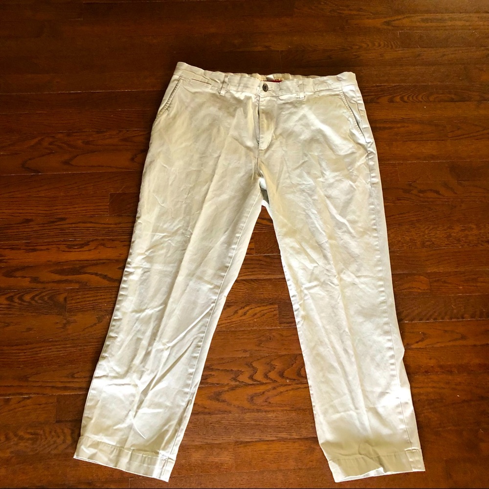 Chino Khaki Pants - Stretch Slim Fit Design - Stone Color